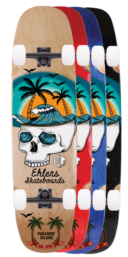 Bore Blikkenslager Næb Ehlers Longboard Skateboards Skull island Downhill double kicktail Freeride  Longboard skateboard