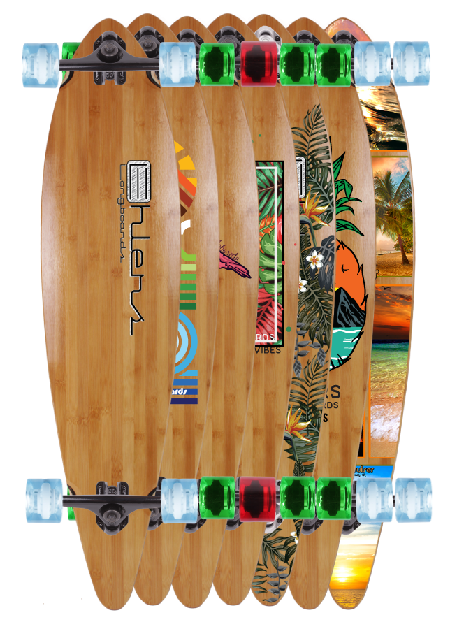Bliv sammenfiltret elektrode Inhalere Ehlers Longboard Skateboards Bamboo Pintail Longboard Skateboard